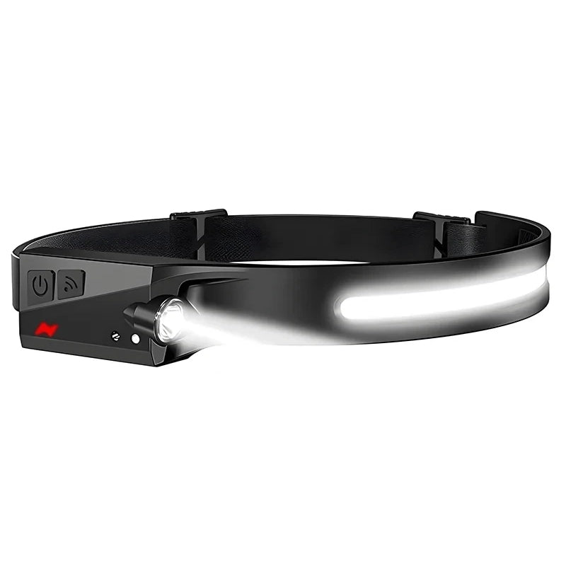 USB Rechargeable LED Headlamp Waterproof Motion Sensor for Camping