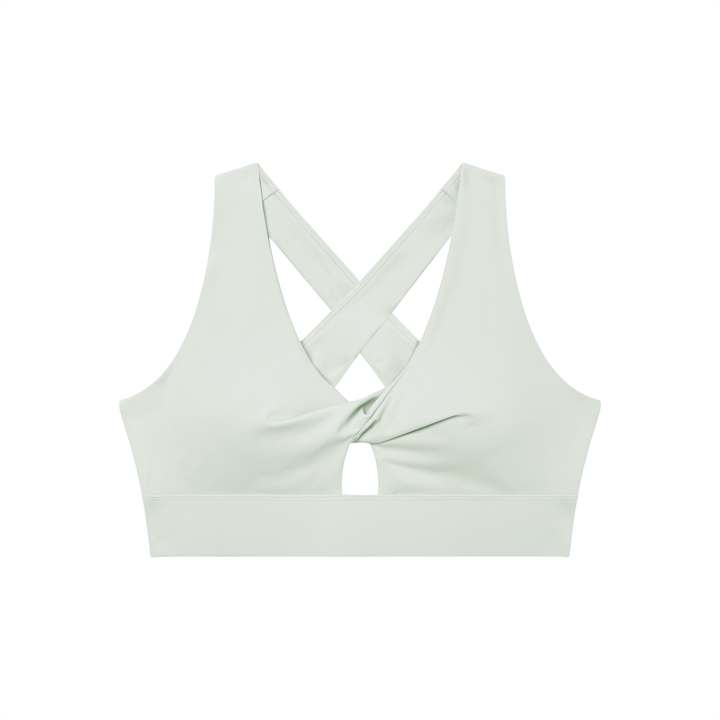 Loki & Ivy Women's Twist Front V-Neck Sports Bra