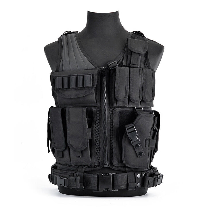 6000D Nylon Tactical Grid Vest Multi Pocket Camouflage Training Gear