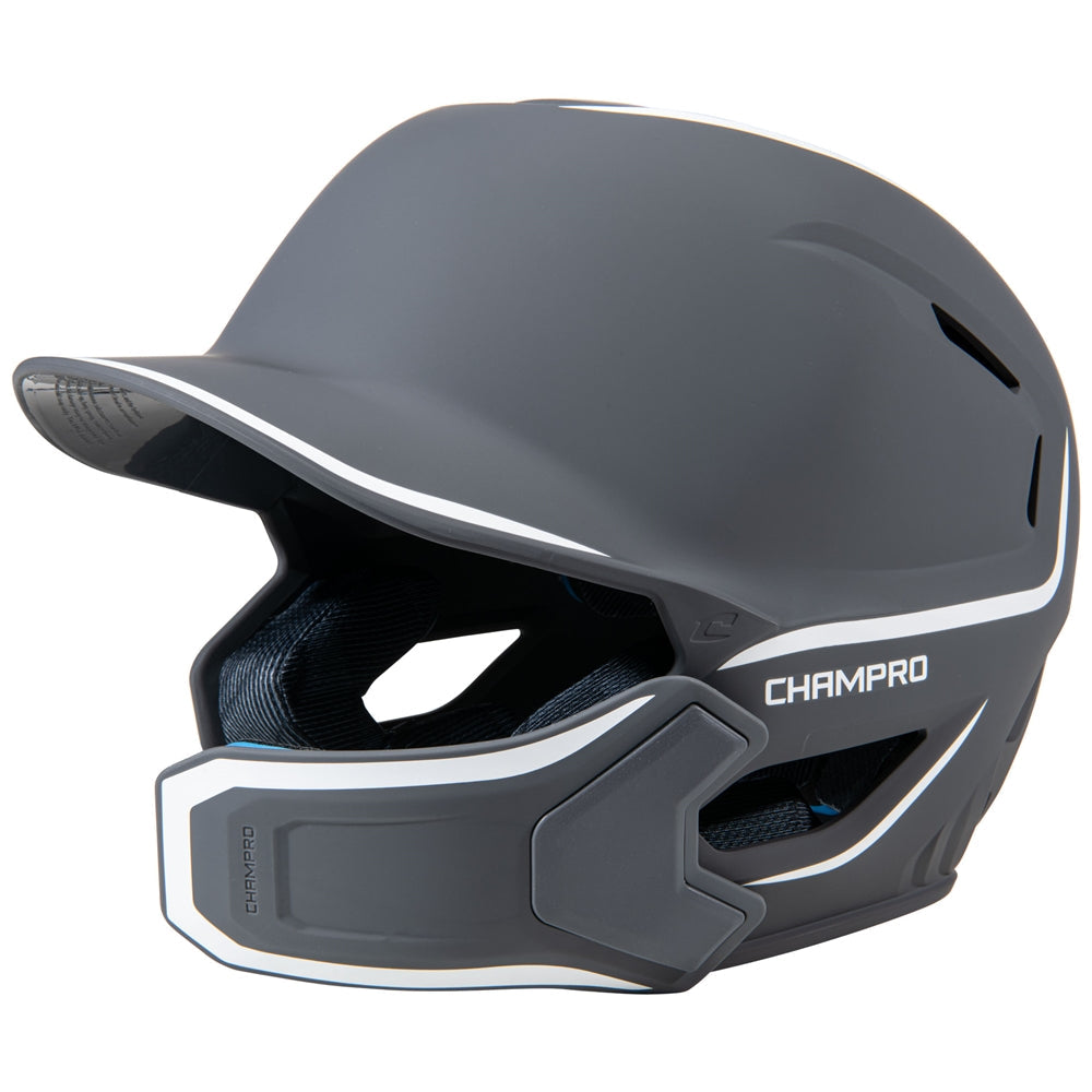 HXE Matte Baseball Helmet w/Jaw Guard