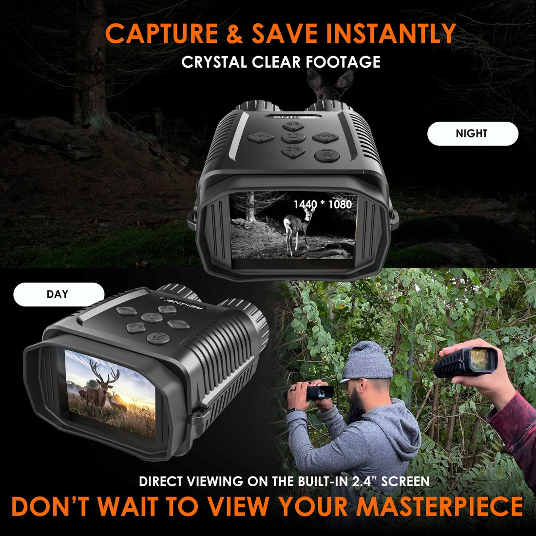 B1 Mini 1080p Night Vision Digital Binoculars with Recording