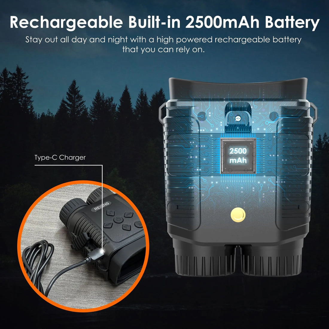 B1 Mini 1080p Night Vision Digital Binoculars with Recording
