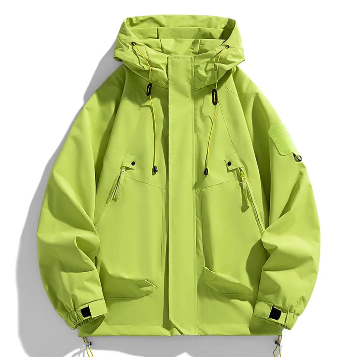 Mens Waterproof Windbreaker Hooded Jacket Lightweight Softshell for Outdoor