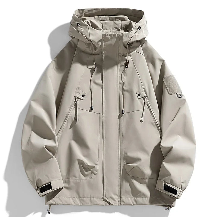 Mens Waterproof Windbreaker Hooded Jacket Lightweight Softshell for Outdoor
