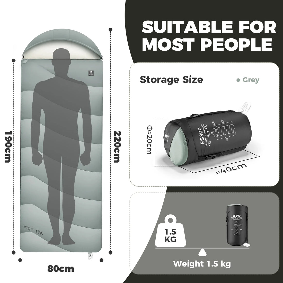 Cotton Envelope Sleeping Bag Portable Backpacking with Compression Sack