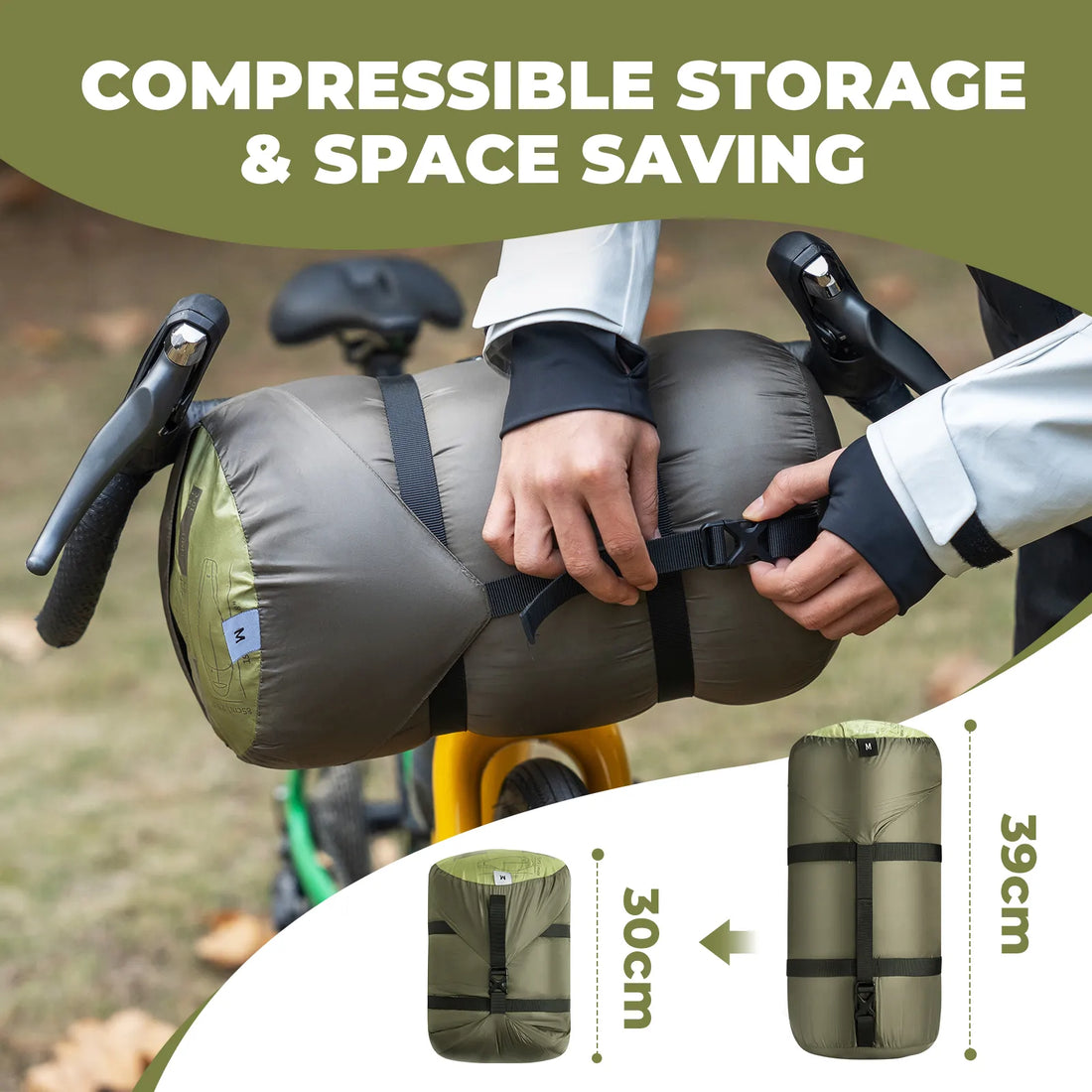 650 Fill Power Mummy Down Sleeping Bag Waterproof for Camping